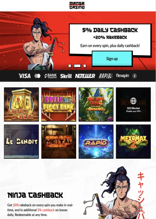 Spellen lobby gokkasten manga Manga Casino